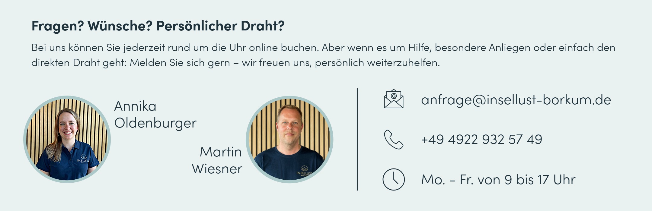 Ansprechpartner Angebotsseite