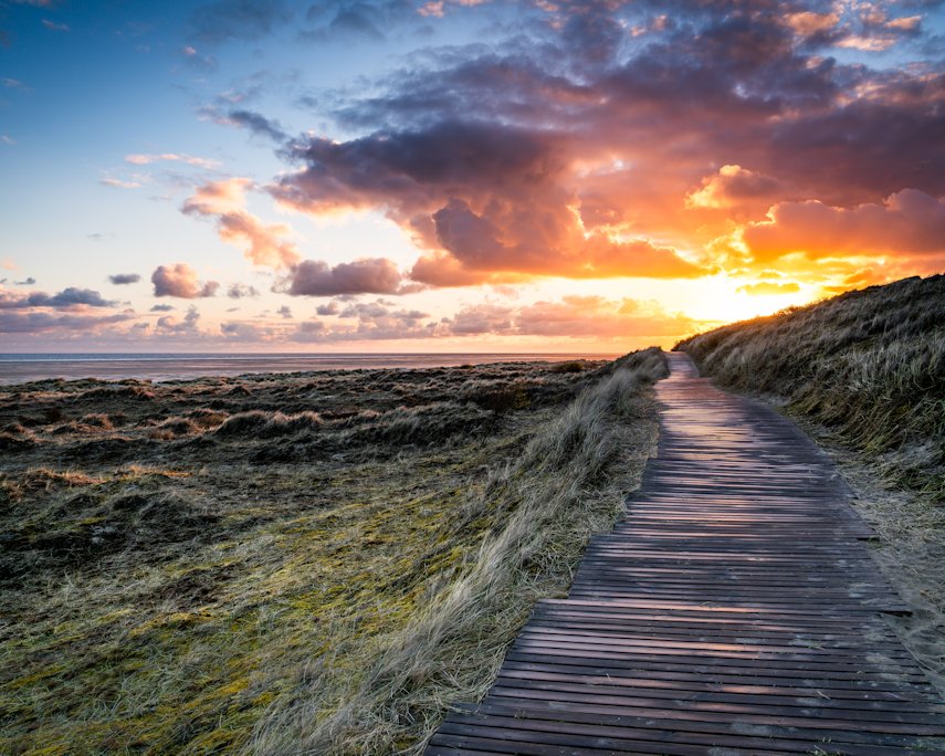 Sonnenuntergang Borkum Steg