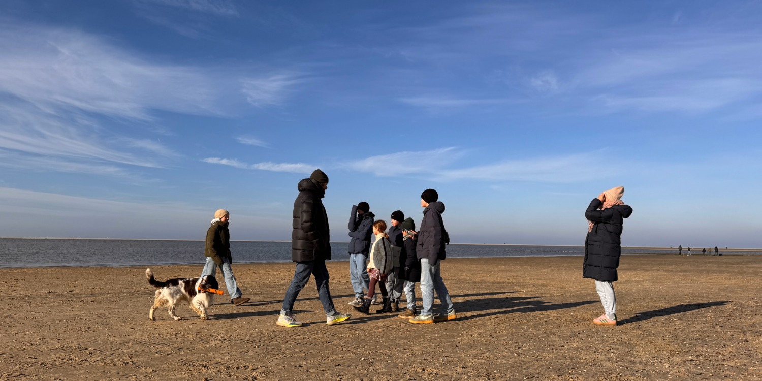 Gruppe am Strand von Borkum